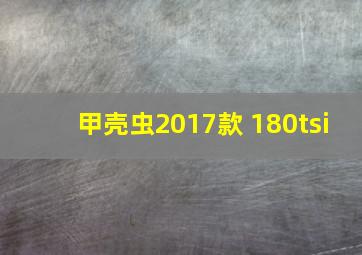 甲壳虫2017款 180tsi